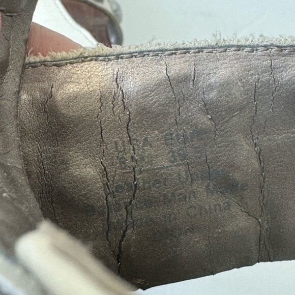 Sam Edelman Dion Block Stud Heel Gladiator Sandal Shoes White Sz.8.5 - Picture 8 of 11